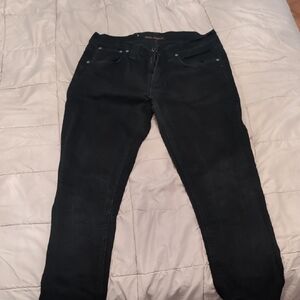 Nudie Jeans Black Denim with White Lining